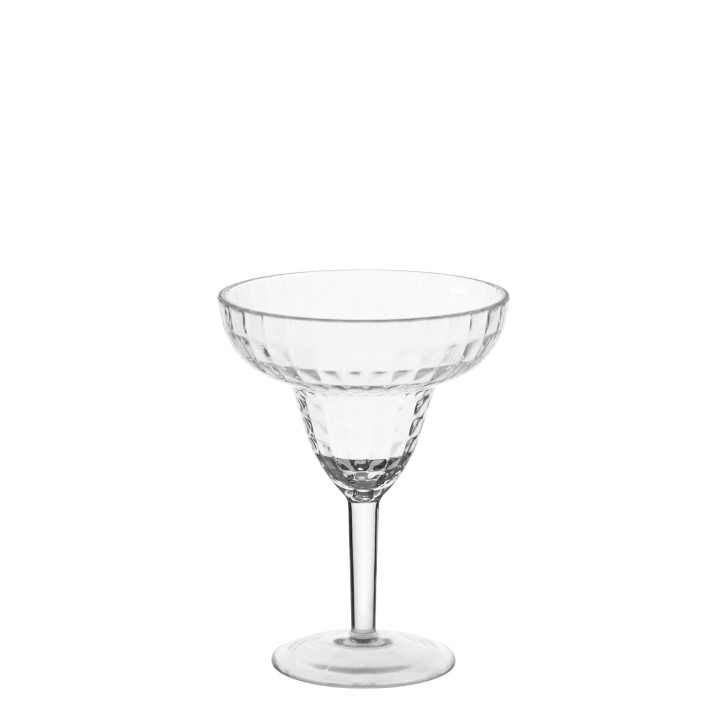 Calice corolla metacrilato quadretti trasparente v300 ml d12 h16 cm