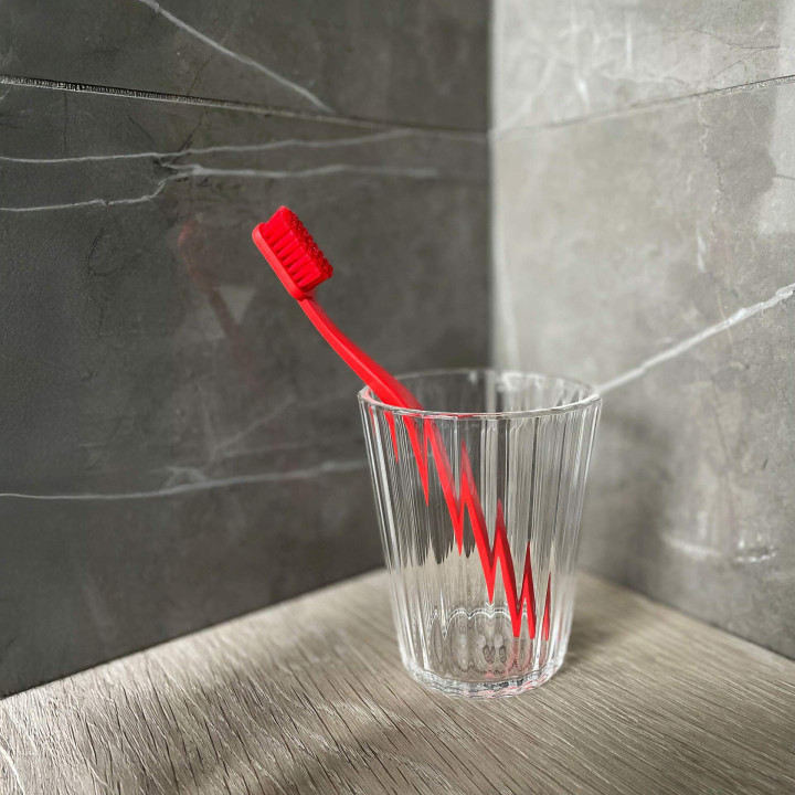 Methacrylate vertical lines glass d9 h11 cm