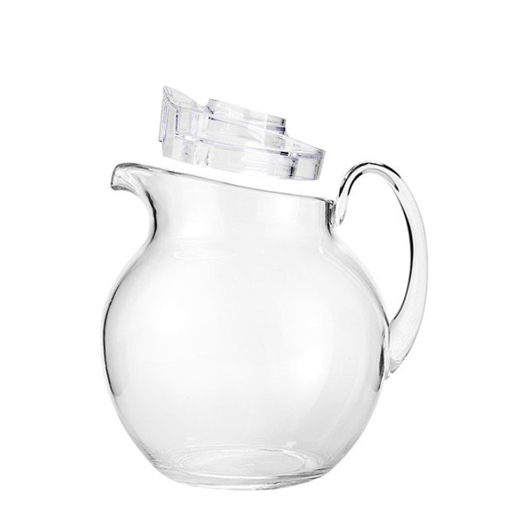Carafe ventrue en methacrylate avec bouchon 3l d18 h21 cm