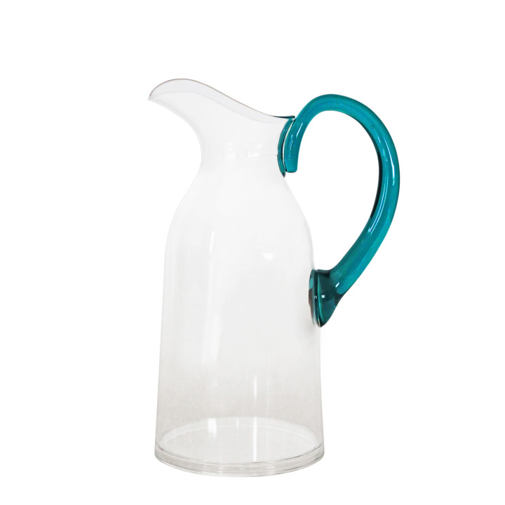 Carafe en methacrylate avec anse turquoise
