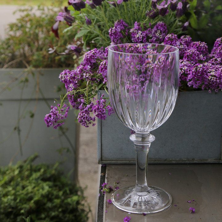 Verre a pied en methacrylate d9 h20 cm