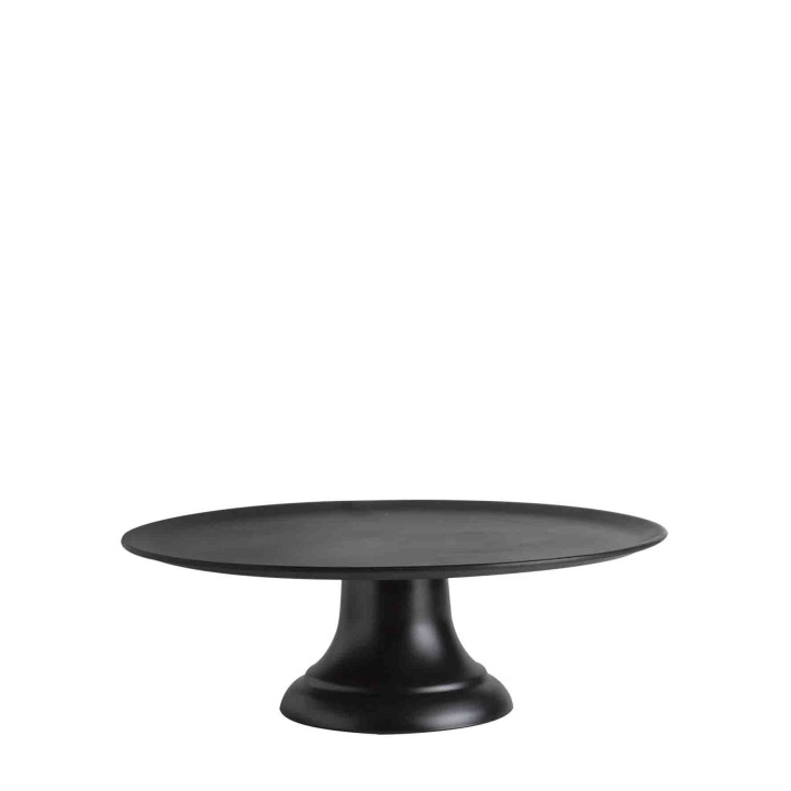 Plat gateau en melamine noir d26 cm