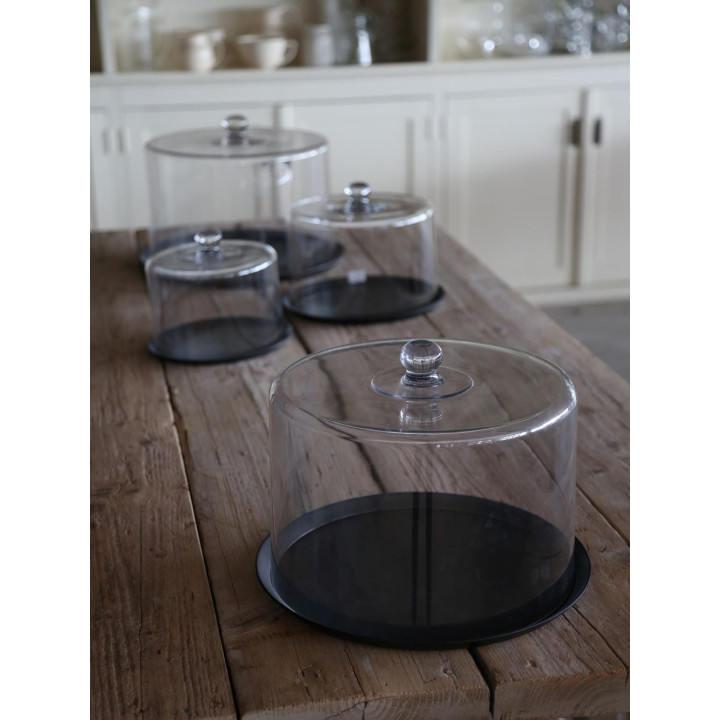 Black melamin tray d34 cm