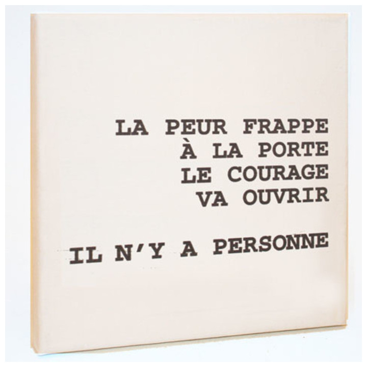 "la peur frappe" canvas 20 x 20 cm