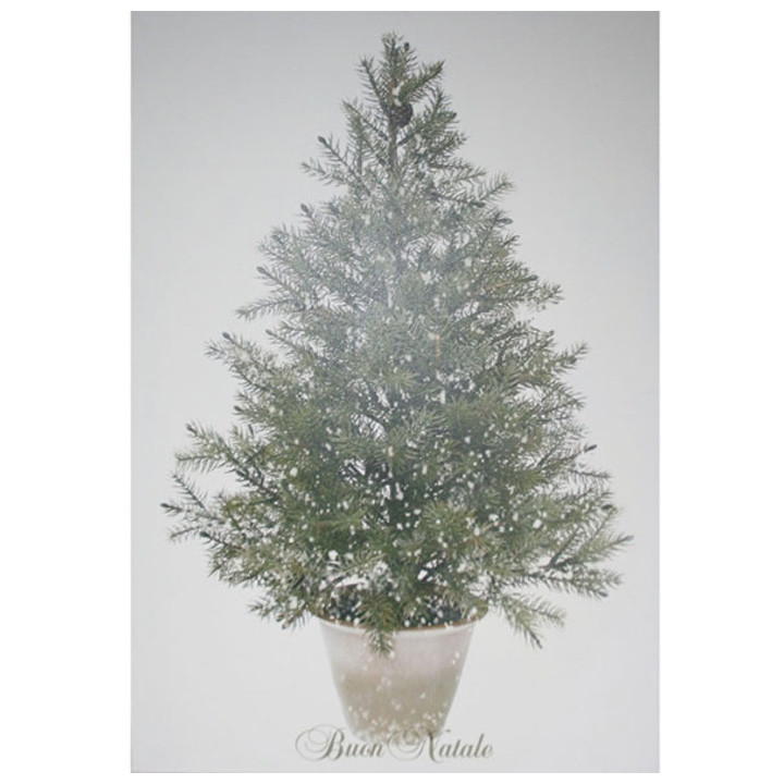 Quadro abete con scritta buon natale 70 x 100 cm