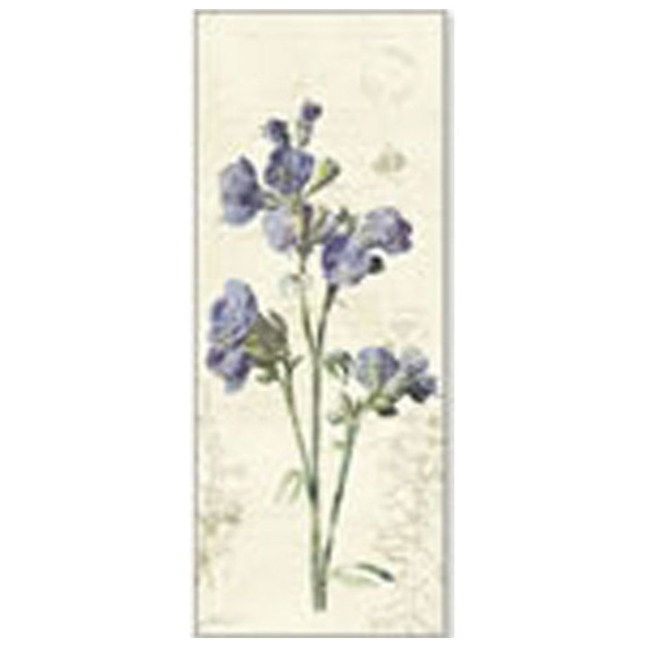 Tableau avec fresia bleu 20x50 cm