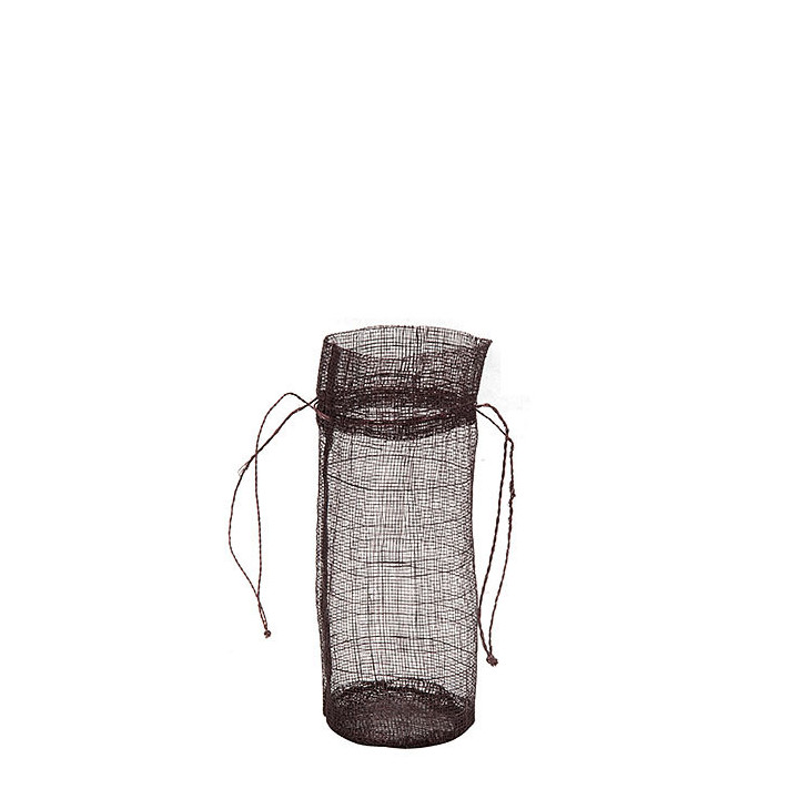 Sachet en filet couleur chocolat h17.5 cm