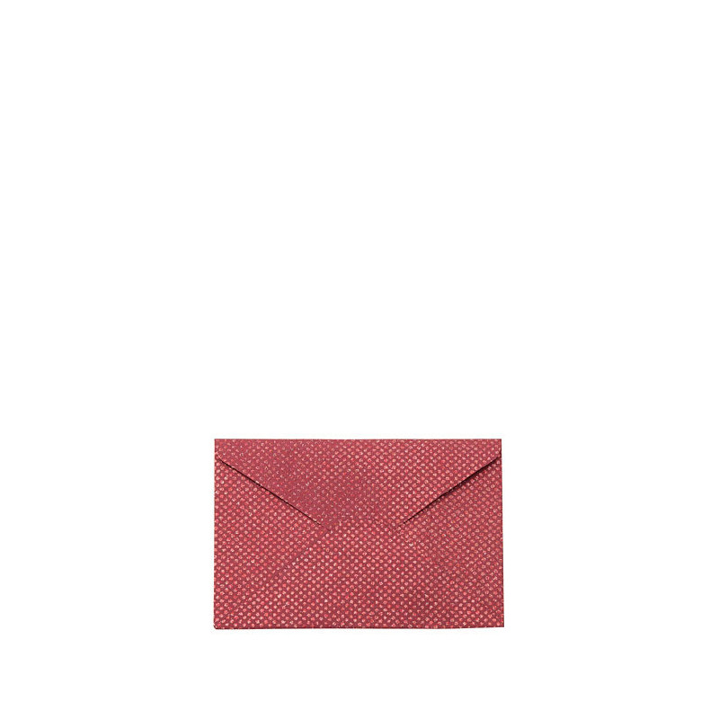 Busta pois luccicanti di carta colore rosso 19.6 x 14 cm