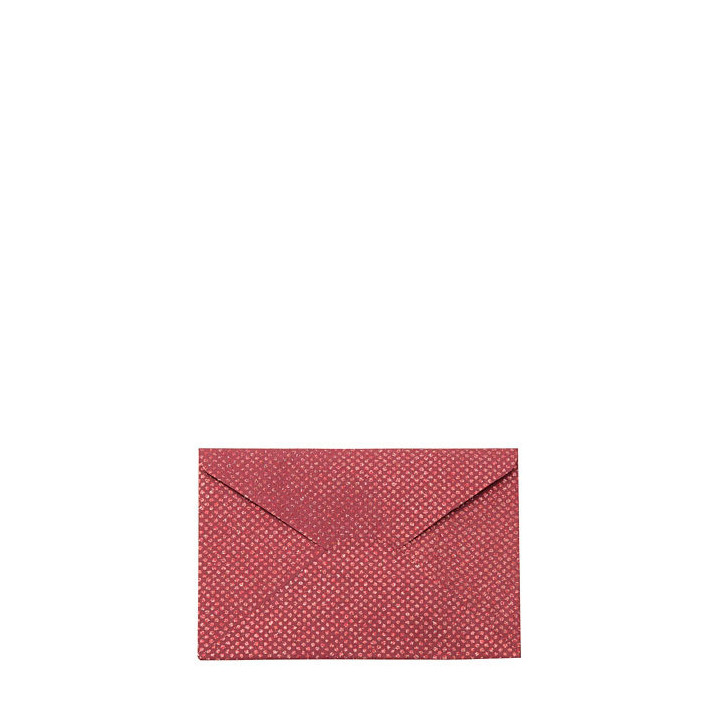 Busta pois luccicanti di carta colore rosso 19.6 x 14 cm
