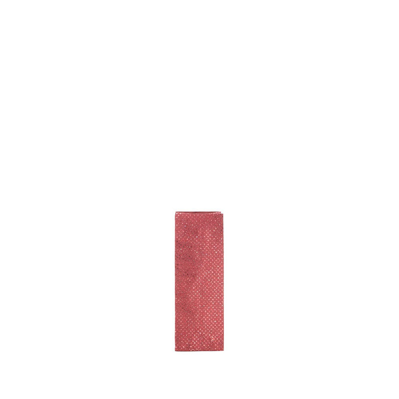 Sac paillete en papier couleur rouge 7 x 7 h20 cm