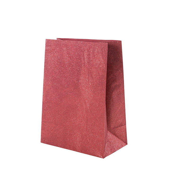 Glitter paper bag red color 17 x 32 h43 cm