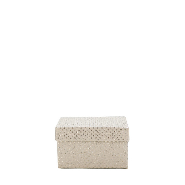 Glitter paper box linen color 10 x 10 h6 cm