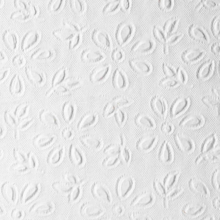Boite en papier blanche avec fleurs 14x9 h2 cm