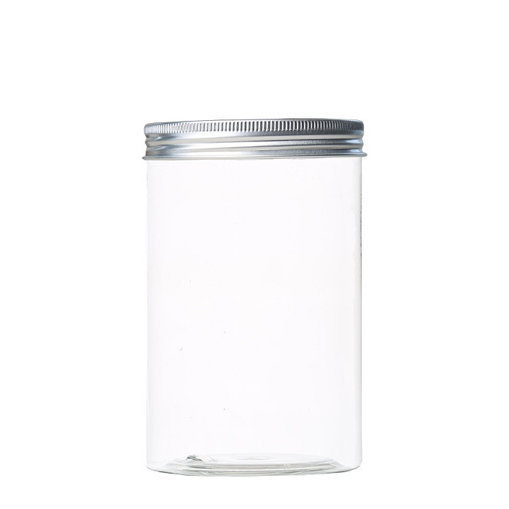 Confezione 6 barattoli pet trasparenti alimenti d9 h14 cm