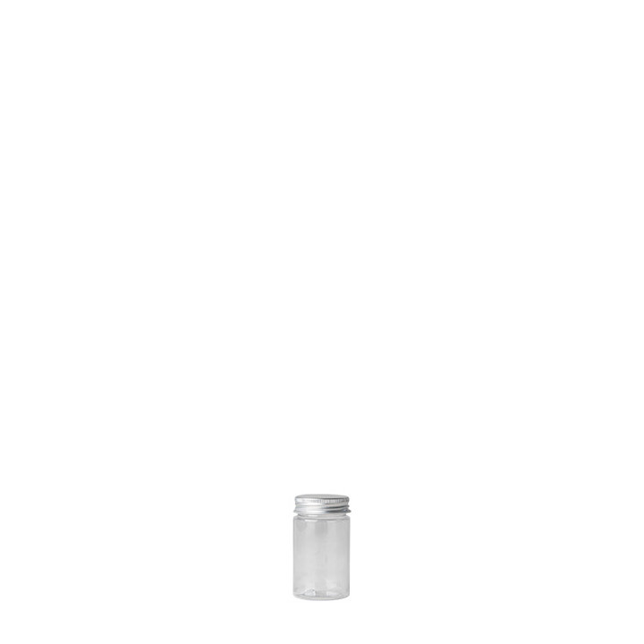 6 bocaux pour aliments en pet transparent d4 h7 cm