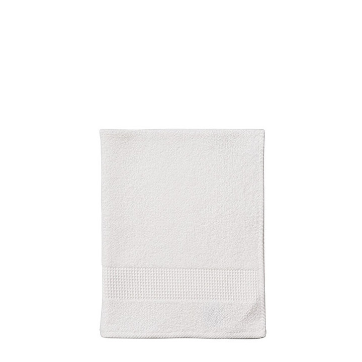White 100%cotton towel with honeycomb band 50x70 cm