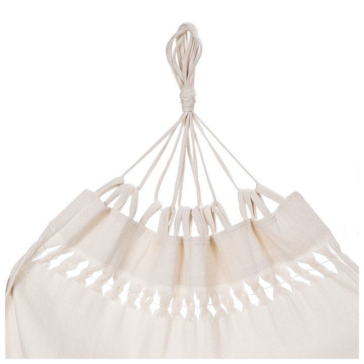 Petit hamac en coton couleur creme 110 cm