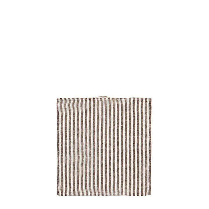 Essuie-mains a rayures naturel/blanc 100% lin