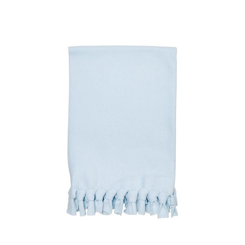 Knots light blue pile baby blanket 70 x 118 cm