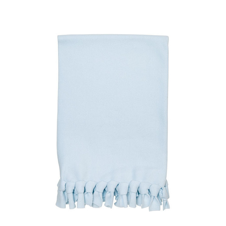 Coperta pile baby colore azzurro nodi 70 x 118 cm
