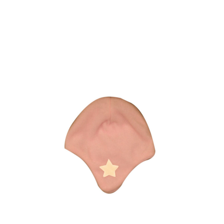Bonnet baby rose en polaire etoile
