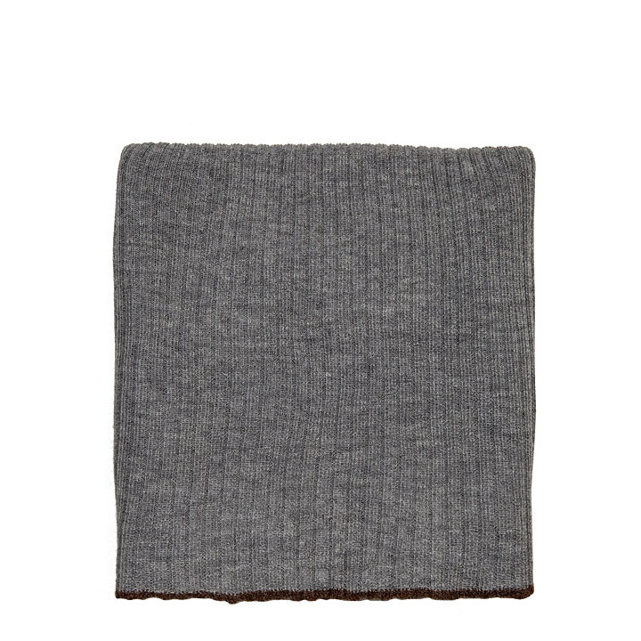 Couverture 100%baby alpaca bord maron 120 x 160 cm