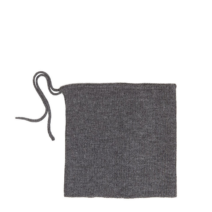 Collare 100% baby alpaca colore grigio