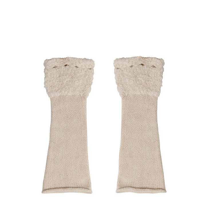 Polsini 100% baby alpaca colore panna