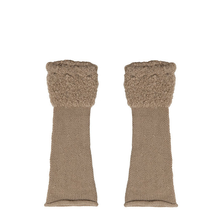 Beige 100% baby alpaca cufflinks