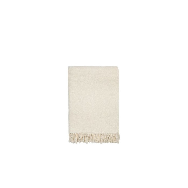 Coperta 94%alpaca 6%poly nodini panna 100 x 160 cm
