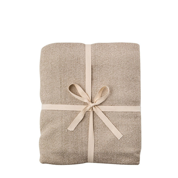 Couvre-lit precieux coton/viscose naturel 250 x 270 cm