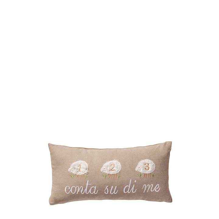 3 sheep pillow conta su di me (count on me) 15 x 36 cm