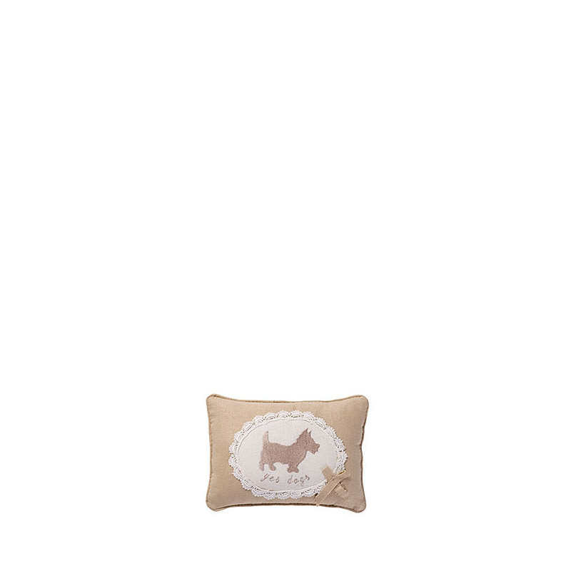 Yes dogs oval frame throw pillow 13 x 17 cm