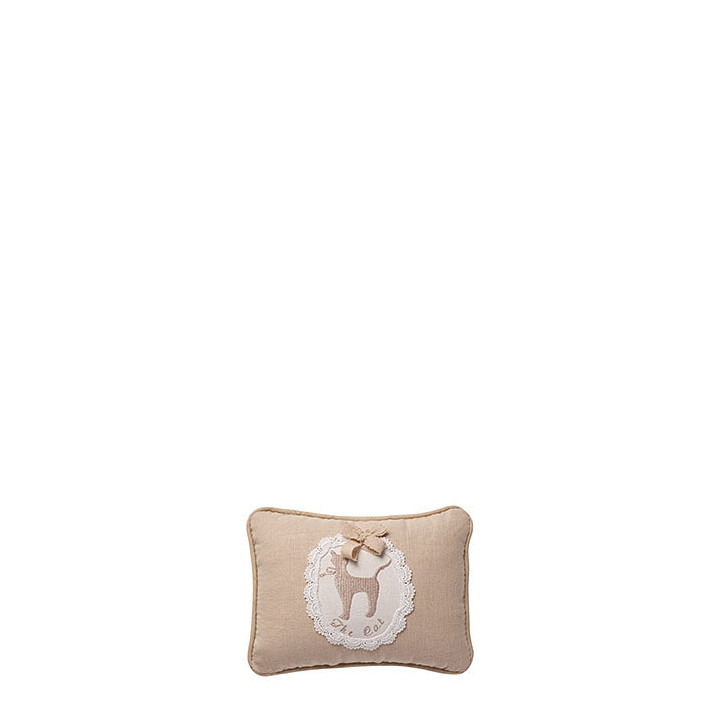 The cat round frame throw pillow 13 x 17 cm