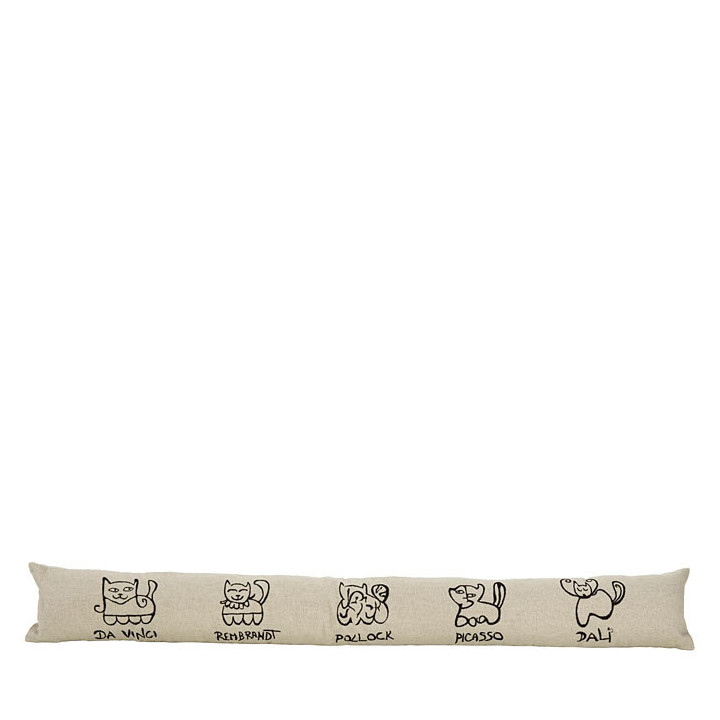 Boudin de porte chats art lin 13 x 98 cm