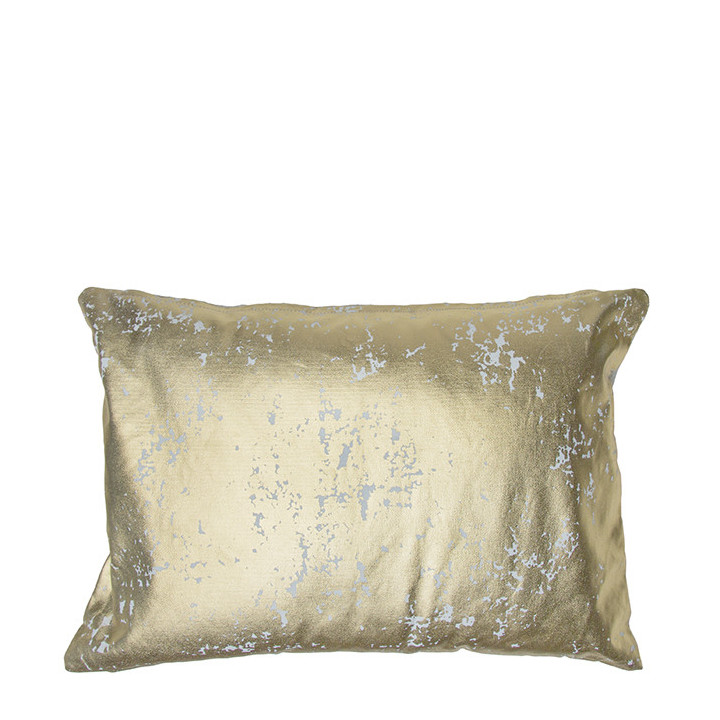 Gold throw pillow with 3 pines 30 x 45cm