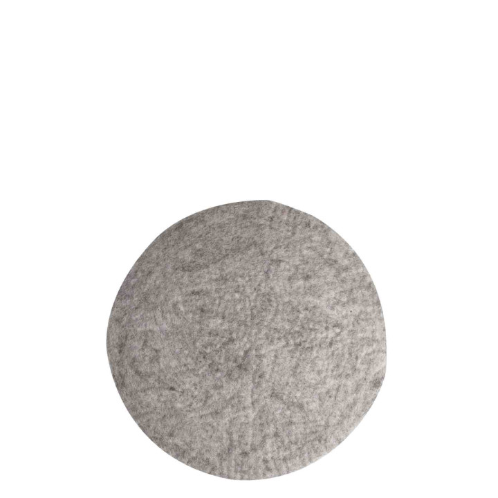 Felt cushion with sheep knots