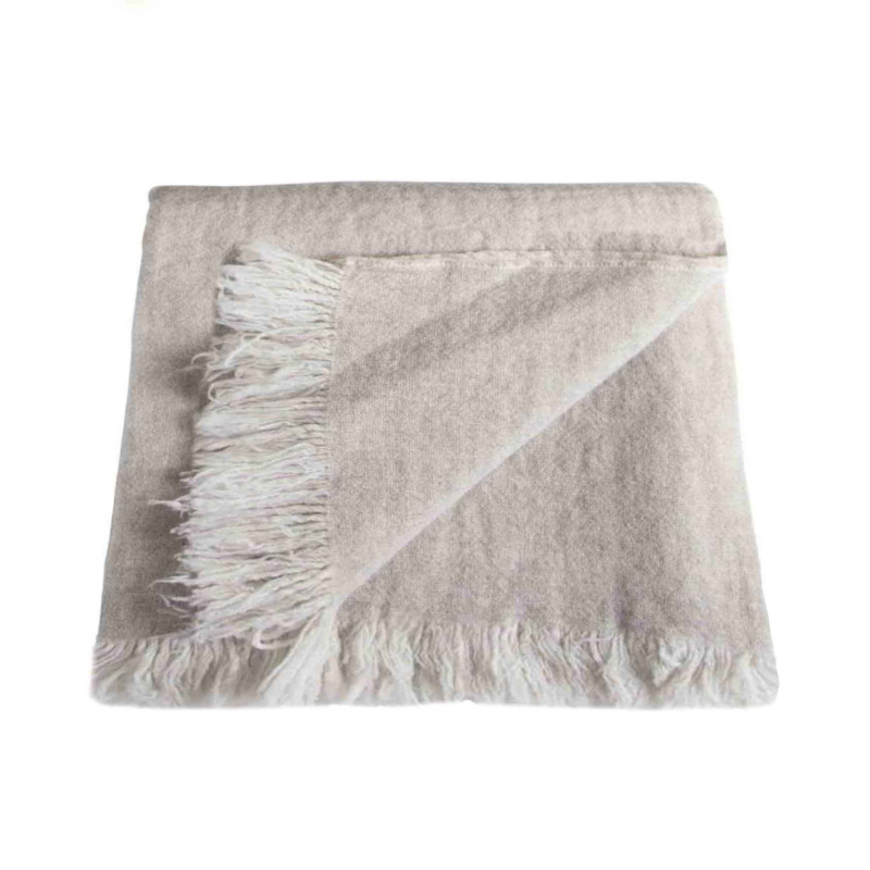 Coperta 100% lana vergine frange
