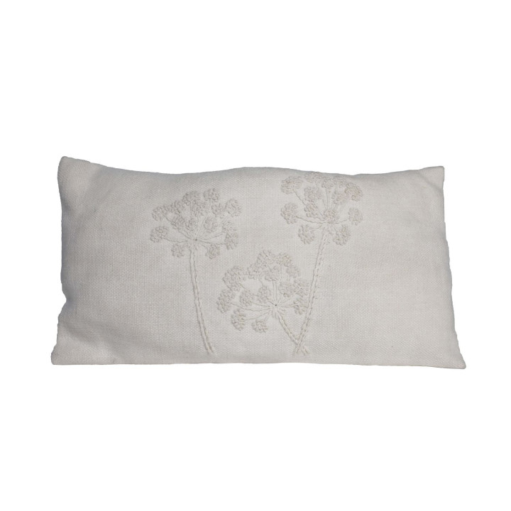 Housse en canapa creme avec pissenlits 20x40 cm
