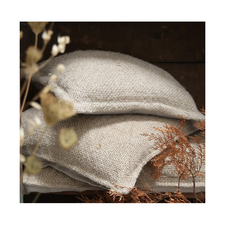 Housse 100% linen faite a la main a metier 40x40 cm