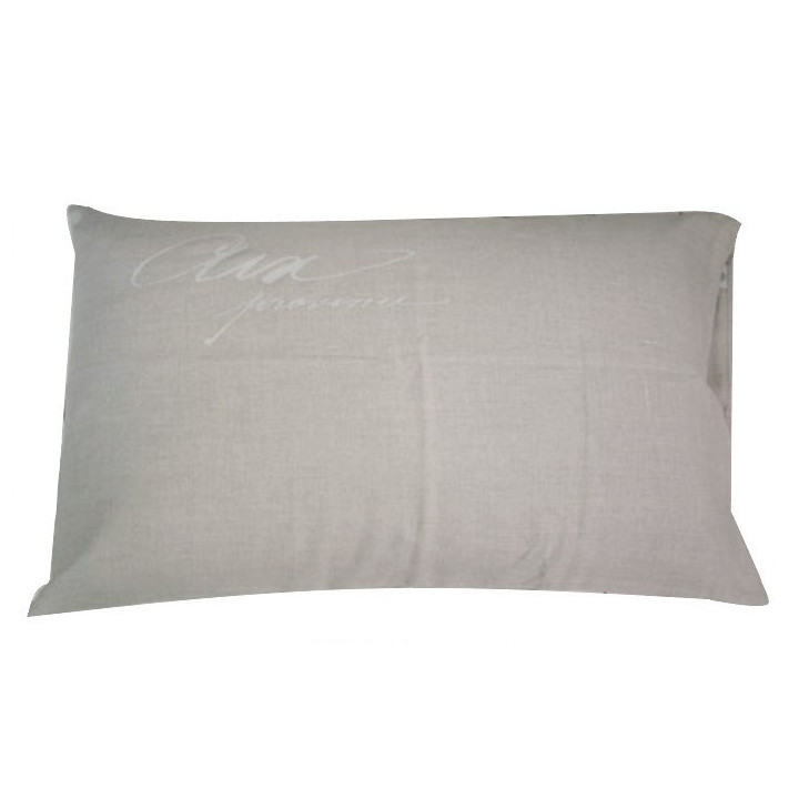 Housse 100% lin aux provence couleur naturel 50 x 80 cm