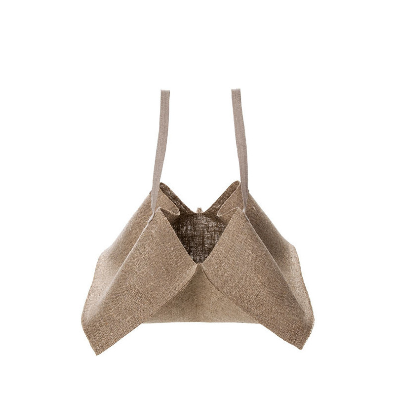 100% linen natural color cake bag 2 handles 41 x 42 cm