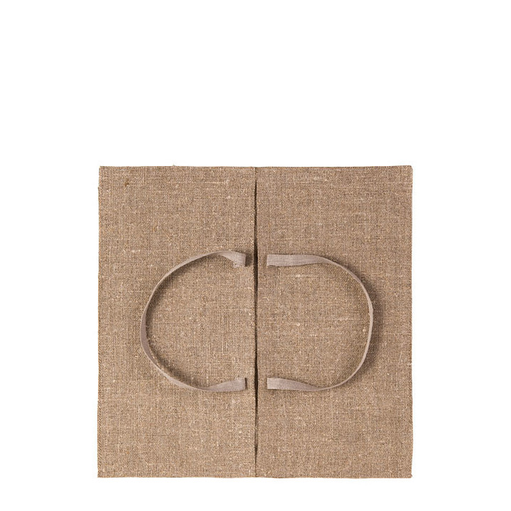 100% linen natural color cake bag 2 handles 41 x 42 cm