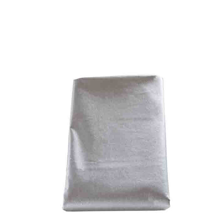 Nappe impermeable argentee 160 x 270 cm 55%lin35%visc10%poly
