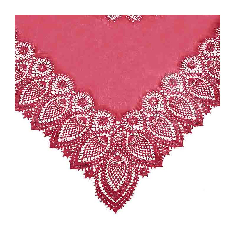 Nappe 137x137 cm vinyle en dentelle impermeable