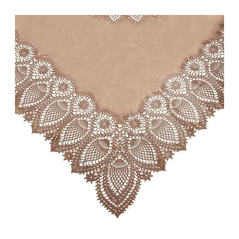 Nappe 137x137 cm vinyle en dentelle impermeable