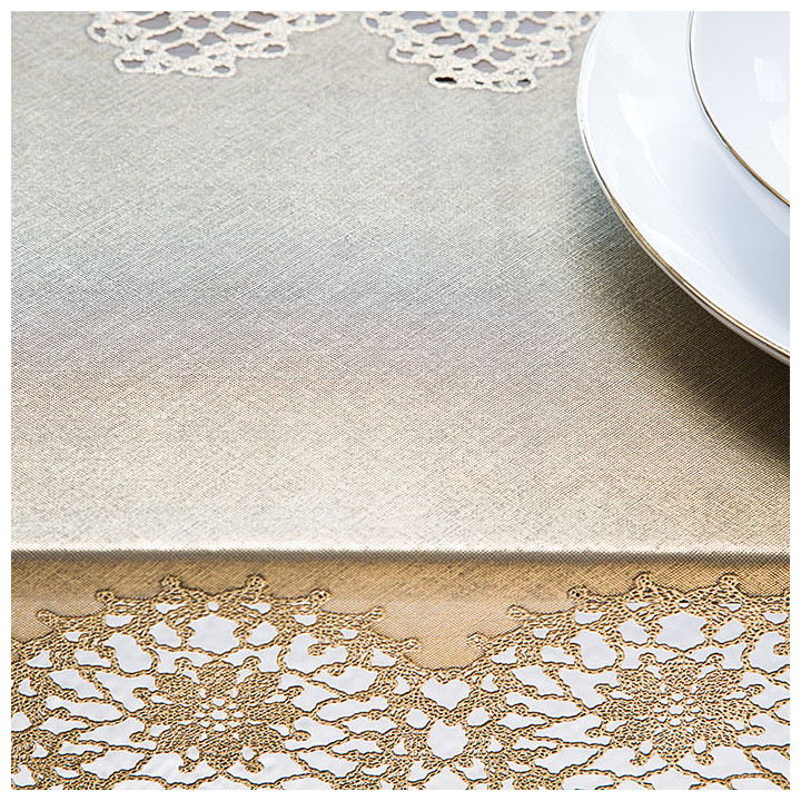Tovaglia 150x264 cm impermeabile vinile pizzo