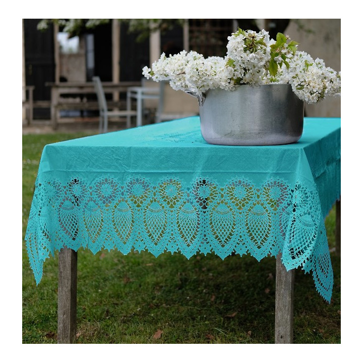 Vinyl lace waterproof tablecloth 150x264 cm
