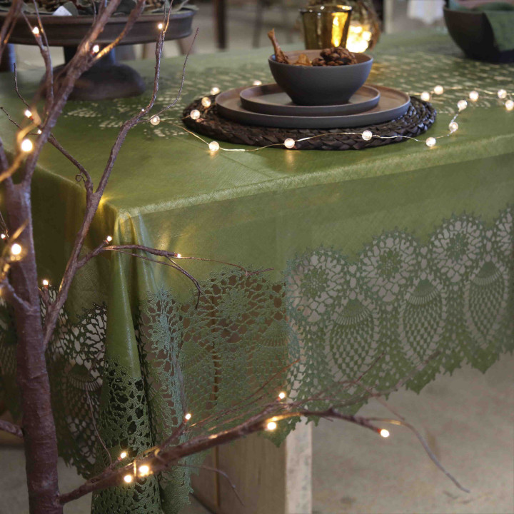 Tovaglia 150x264 cm impermeabile vinile pizzo