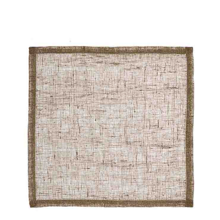 Tovagliolo 100% lino rete orlo a giorno 45 x 45 cm